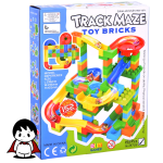 لگو ماربل ران 402 قطعه ساخته شده با مسیر پیچ در پیچ | جعبه لگو پیچ و خم 402 قطعه | قطعات رنگارنگ لگو ماربل ران قبل از ساخت