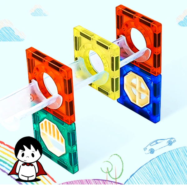 مگتایل مغناطیسی طرح کریستالی – اسباببازی آموزشی ساخت و ساز - تصویر 4