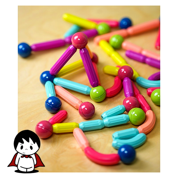 ساختنی طرح مگنت مدل Magnetic Sticks – مجموعه ۱۲۸ قطعه‌ای آموزشی مغناطیسی - تصویر 2