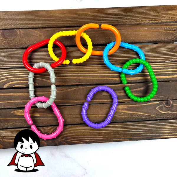 اسباب بازی زنجیره هوگر 8 عددی (آویز کالسکه و دندانگیر) - تصویر 3