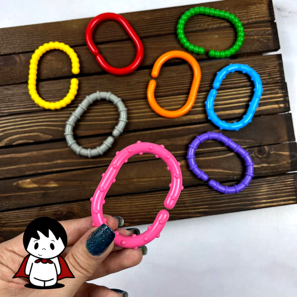 اسباب بازی زنجیره هوگر 8 عددی (آویز کالسکه و دندانگیر) - تصویر 2