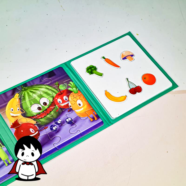 کتاب پازلی مگنتی ۲۷ تکه آموزشی طرح سبزیجات - تصویر 2