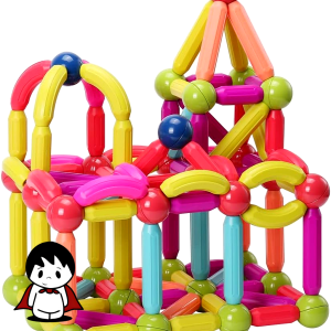 ساختنی مغناطیسی Magnetic Sticks,بازی فکری مغناطیسی,قطعات رنگی ساختنی,ساخته‌های آموزشی کودک