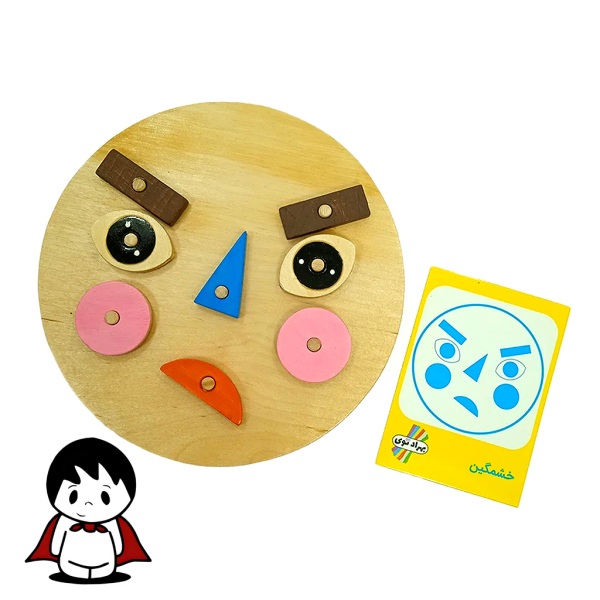 پازل چوبی آموزش احساسات مونته سوری | بازی شناخت هیجانات - تصویر 3