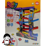 ست پارکینگ طبقاتی اسباب بازی برند تاپ توی, ماشین های کوچک در ست رالی ماشین Top Toy, کودک در حال بازی با پارکینگ طبقاتی, سرسره مارپیچ پارکینگ اسباب بازی تاپ توی
