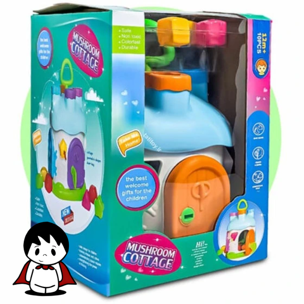 کلبه هوش قارچی | اسباب بازی آموزشی و جایگذاری اشکال برای نوپایان - تصویر 5