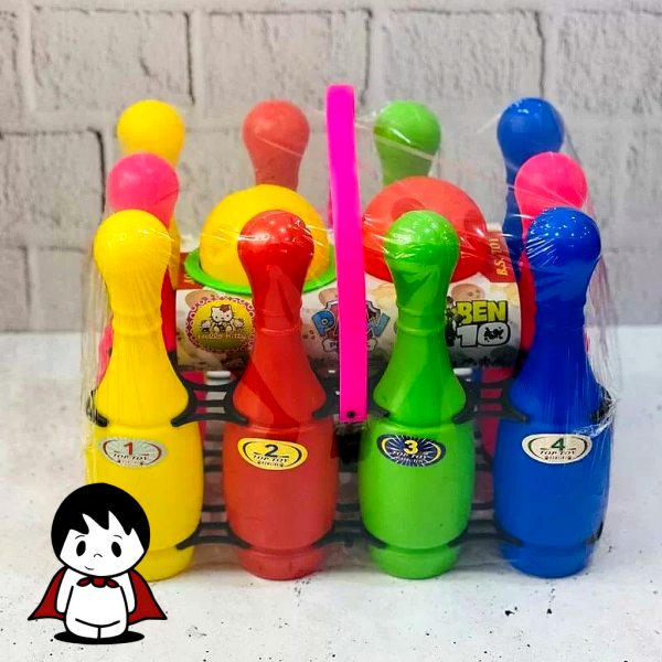 بولینگ اسباب بازی بزرگ 10 عددی با دو عدد توپ - تصویر 4