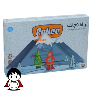 بازی فکری راه نجات مدل روبی با قطعات رنگی روی صفحه بازی پازلی