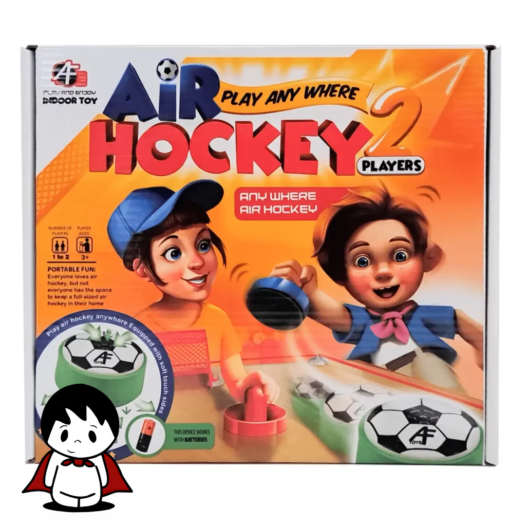 میز بازی ایرهاکی رومیزی دو نفره AF به همراه دو دسته و توپ بازی دیسکی ریسکی