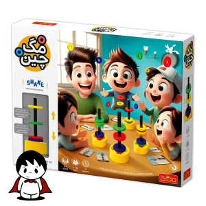 مجموعه‌ای از قطعات بازی فکری پلی مگنت مدل مگ چین (Mag-Chain) در رنگ‌های ترکیبی شاد (آبی، قرمز، زرد، سبز) که روی یک سطح سفید چیده شده‌اند. با برخی از این قطعات مغناطیسی، یک سازه سه‌بعدی شبیه به خانه یا قلعه ساخته شده است که قدرت اتصال و پتانسیل خلاقیت این اسباب‌بازی آموزشی را به نمایش می‌گذارد.