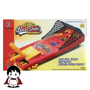 تصویر اسباب بازی طرح شوتبال دی هنگ نشان‌دهندهٔ یک مجموعه توپ قرمز و هدف پرتاب است. طراحی ایمن و سبک آن باعث می‌شود کودکان با انرژی و هیجان در محیطی شاد و آموزشی بازی کنند. ترکیب رنگ قرمز و فرم ورزشی این محصول احساس تحرک و پویایی را به خوبی منتقل می‌کند.