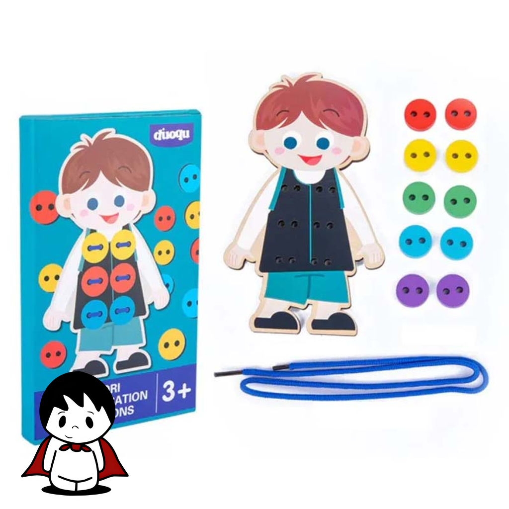 بازی مونته سوری نخ و دکمه | طرح پسرانه