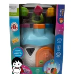 اسباب بازی کلبه هوش قارچی,کودک در حال بازی با کلبه هوش,اشکال هندسی رنگی کلبه هوش,جایگذاری اشکال هندسی در کلبه,کلبه هوش برای کودک یک ساله