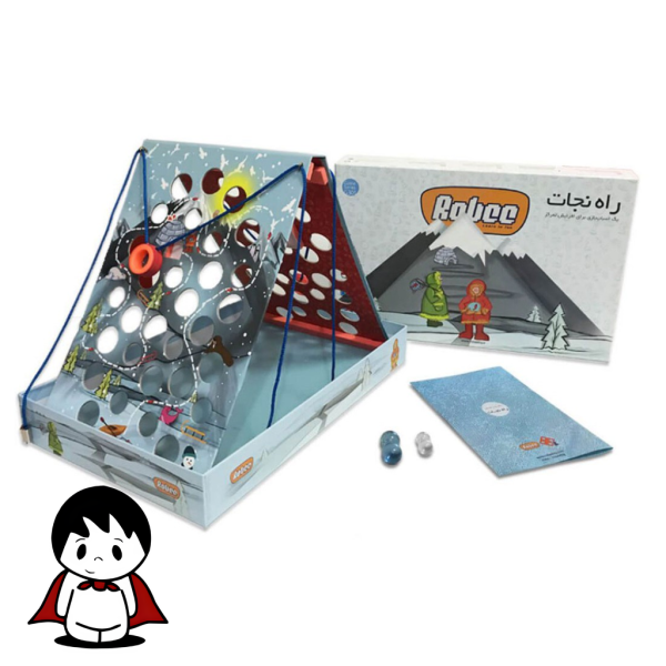 بازی فکری راه نجات مدل روبی با قطعات رنگی روی صفحه بازی پازلی