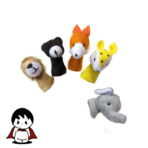 بسته ۵ عددی عروسک انگشتی حیوانات جنگل پرشین صبا، ابزار قصهگویی و نمایش خلاق - تصویر 3