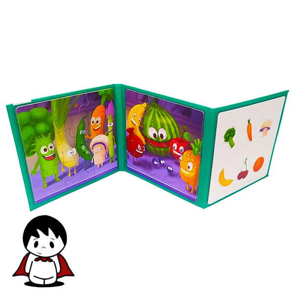 کتاب پازلی مگنتی ۲۷ تکه آموزشی طرح سبزیجات - تصویر 3